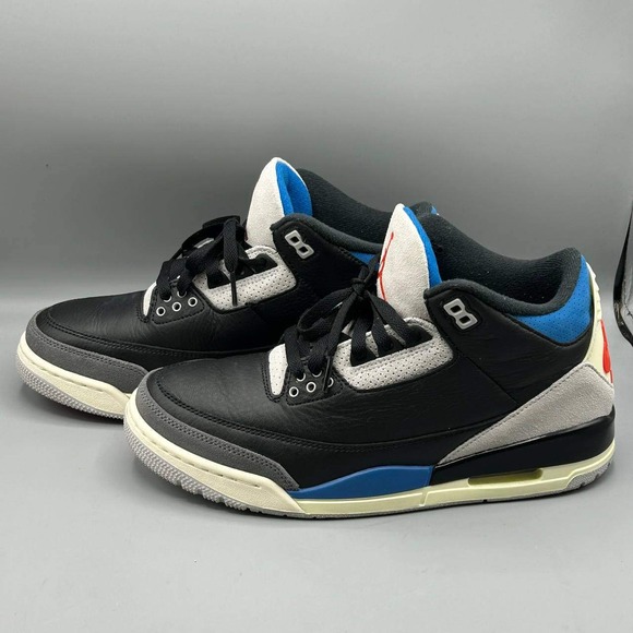 Nike Air Jordan 3 Retro Rare Air Shoes Men Size 8.5 Black Chile Red IB8967-004 - Picture 3 of 11